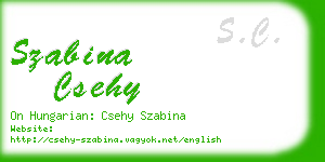 szabina csehy business card